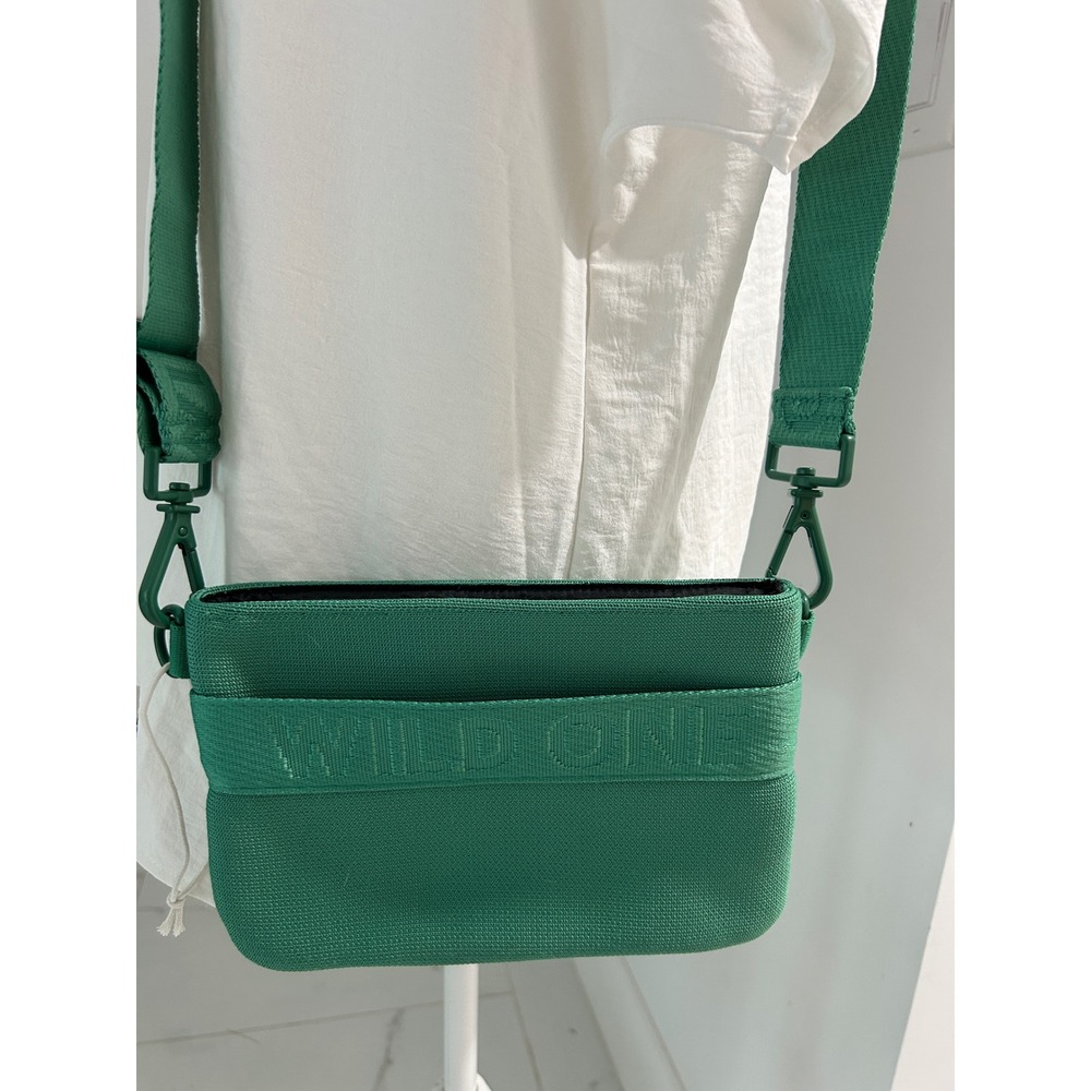 Wild One Everyday Carrier Crossbody Bag Spruce Green Knit Logo Strap